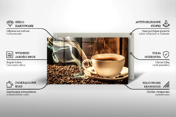 Chopping board Cup and coffee beans