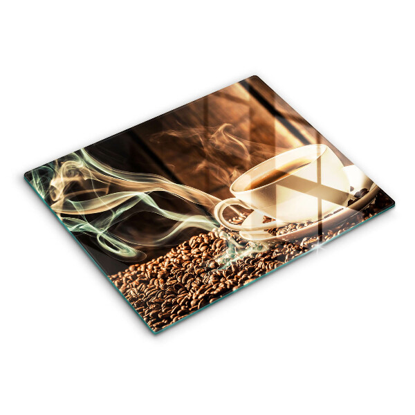 Chopping board Cup and coffee beans