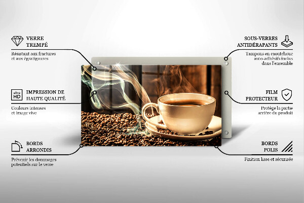 Chopping board Cup and coffee beans