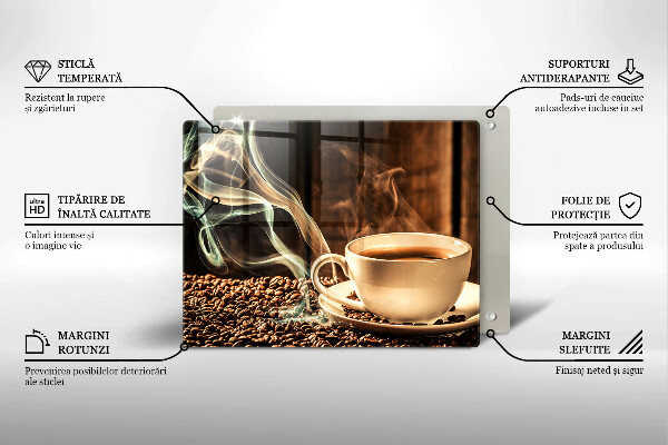 Chopping board Cup and coffee beans