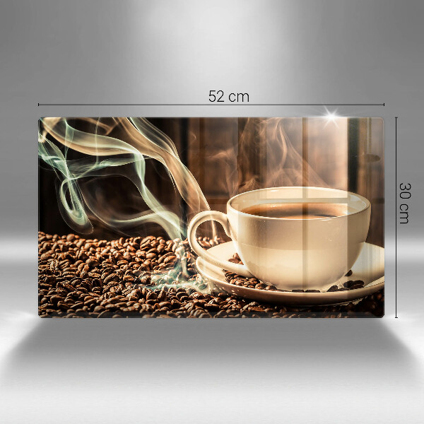 Chopping board Cup and coffee beans