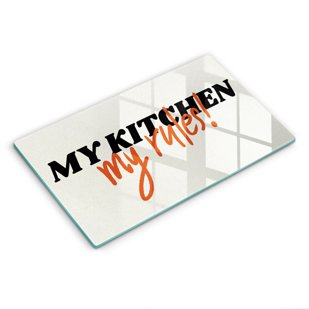 Chopping board The inscription My Kitchen My Rules