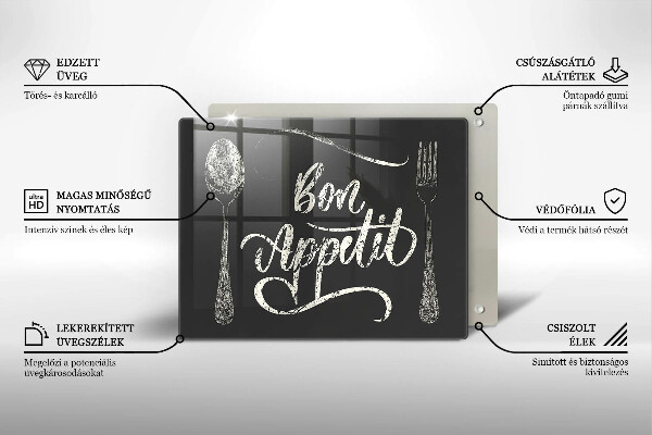 Chopping board The inscription Bon Appetit