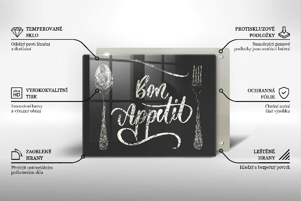 Chopping board The inscription Bon Appetit