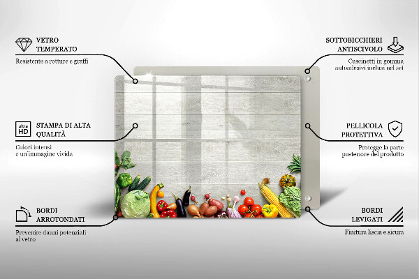 Chopping board Vegetables on the boards