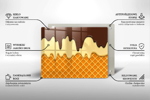 Chopping board Illustration of ice cream