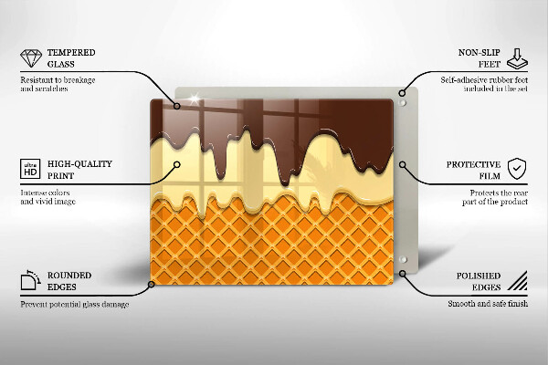 Chopping board Illustration of ice cream