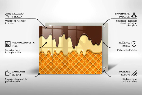 Chopping board Illustration of ice cream