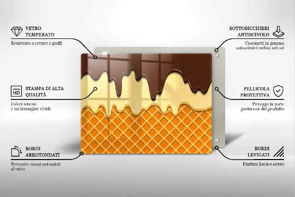 Chopping board Illustration of ice cream