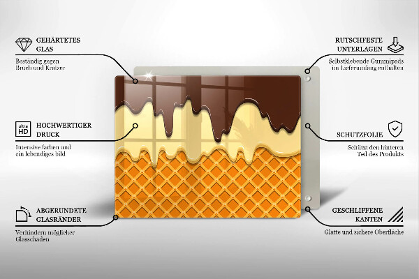 Chopping board Illustration of ice cream