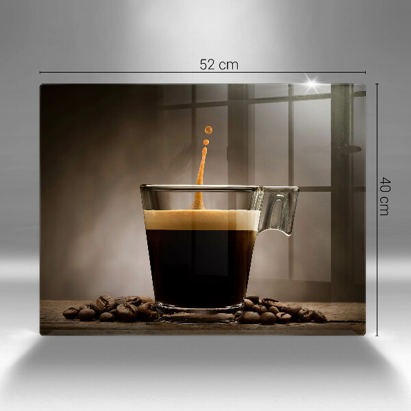 Chopping board Glass and coffee beans