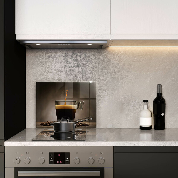 Chopping board Glass and coffee beans