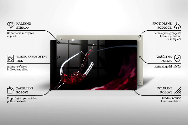 Chopping board glass Red wine glass