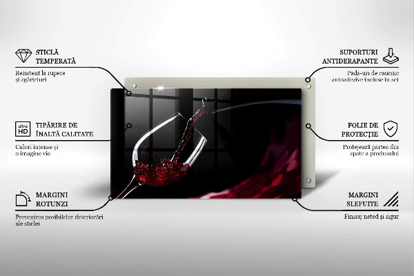 Chopping board glass Red wine glass