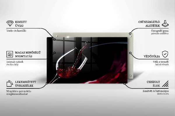 Chopping board glass Red wine glass