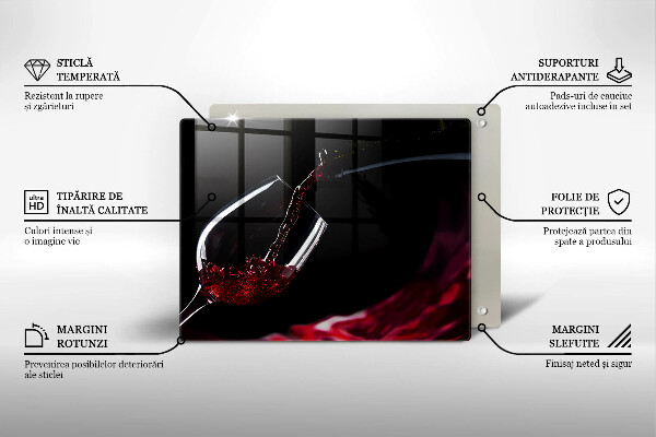 Chopping board glass Red wine glass