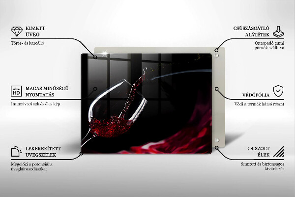 Chopping board glass Red wine glass