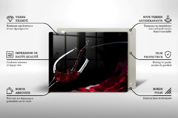 Chopping board glass Red wine glass