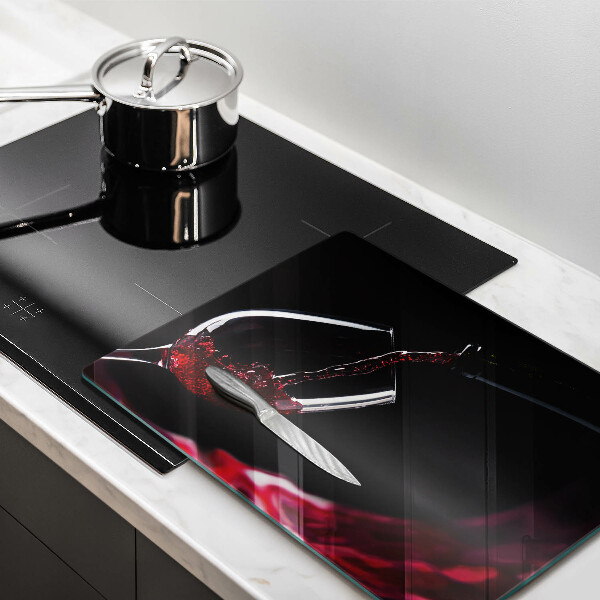 Chopping board glass Red wine glass