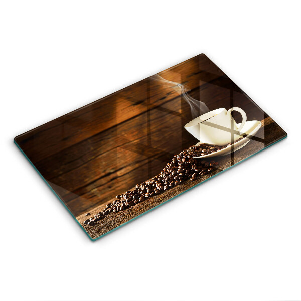 Chopping board glass Coffee cup wood