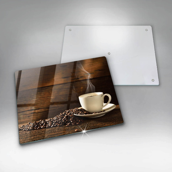 Chopping board glass Coffee cup wood