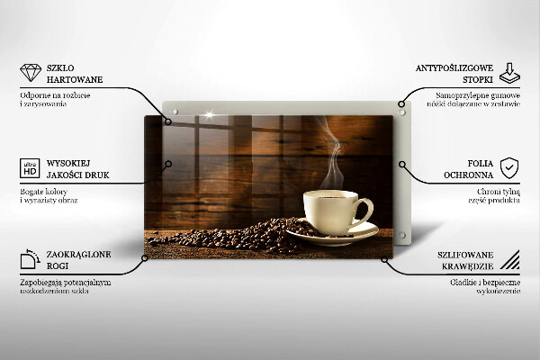 Chopping board glass Coffee cup wood