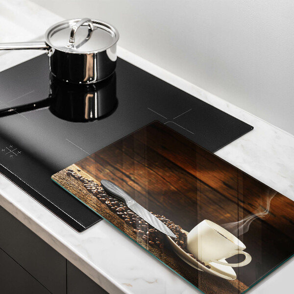 Chopping board glass Coffee cup wood