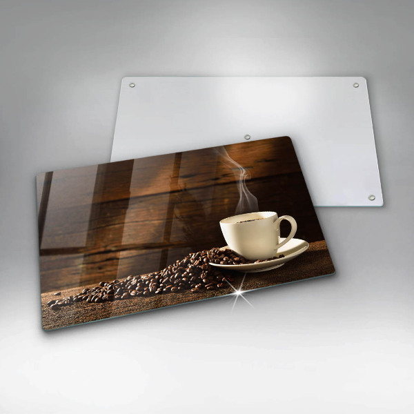 Chopping board glass Coffee cup wood