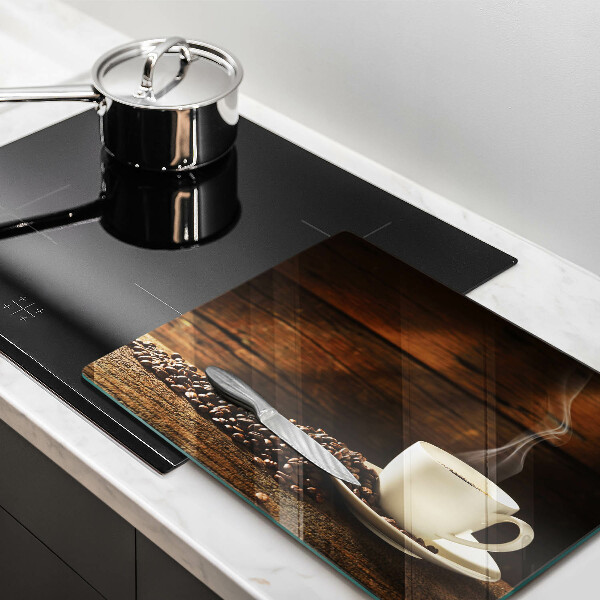 Chopping board glass Coffee cup wood