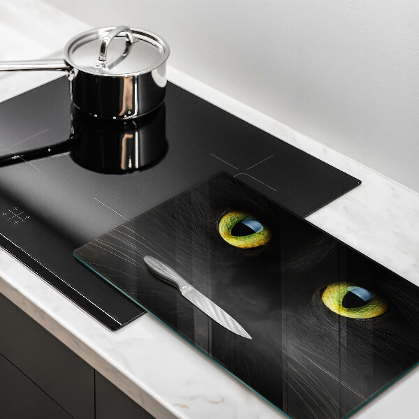 Chopping board glass Animal cat eyes