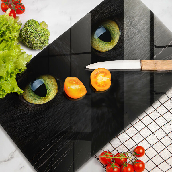 Chopping board glass Animal cat eyes