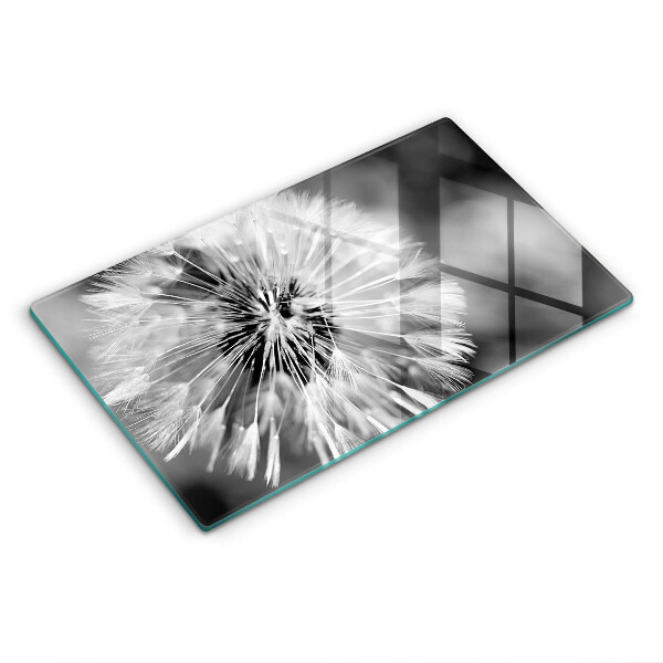 Chopping board glass Delicate dandelion