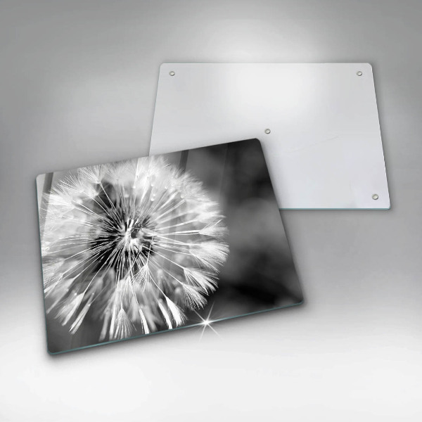Chopping board glass Delicate dandelion