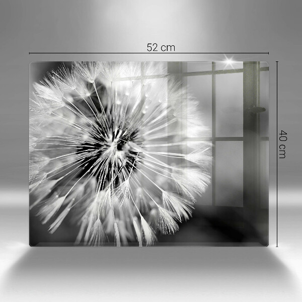 Chopping board glass Delicate dandelion