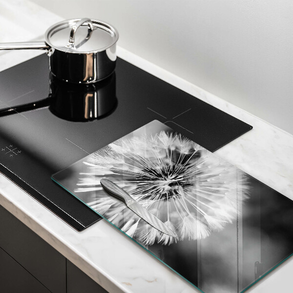 Chopping board glass Delicate dandelion