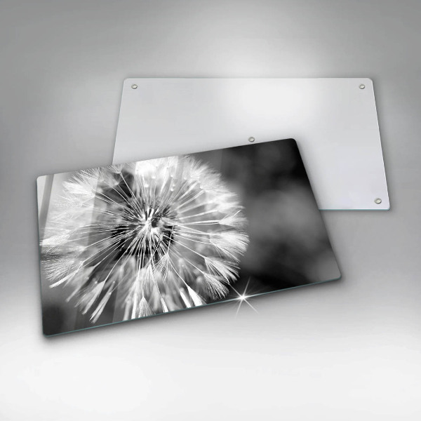 Chopping board glass Delicate dandelion