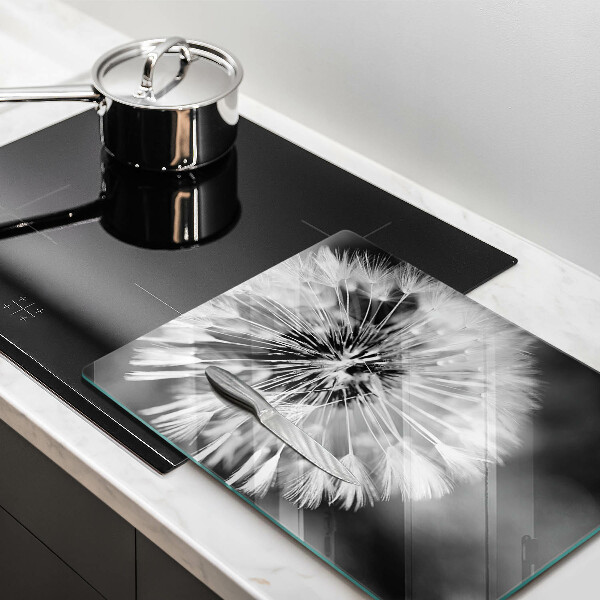 Chopping board glass Delicate dandelion