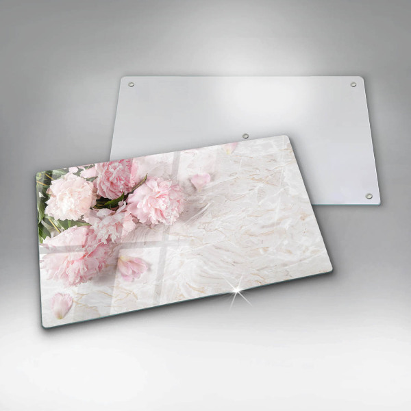 Chopping board glass Delicate roses flowers