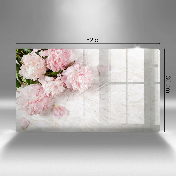 Chopping board glass Delicate roses flowers