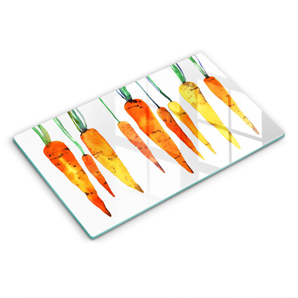 Chopping board glass Carrot illustration