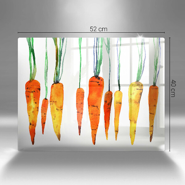 Chopping board glass Carrot illustration