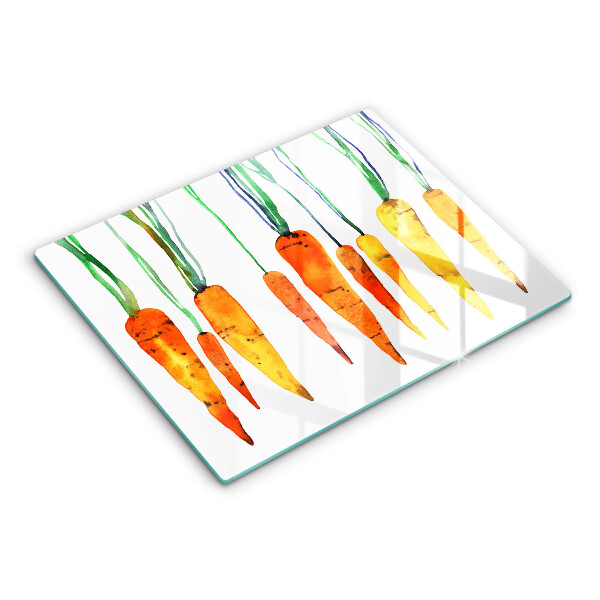 Chopping board glass Carrot illustration