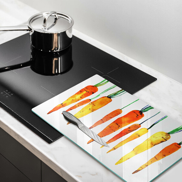 Chopping board glass Carrot illustration
