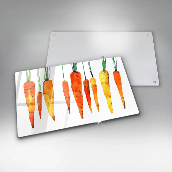 Chopping board glass Carrot illustration
