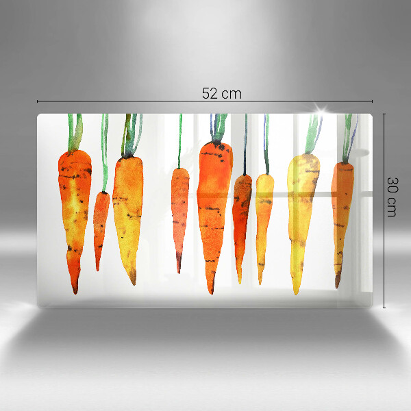 Chopping board glass Carrot illustration