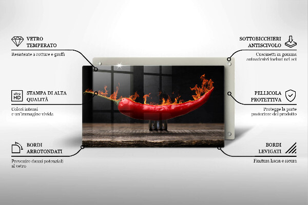 Chopping board Hot chili pepper