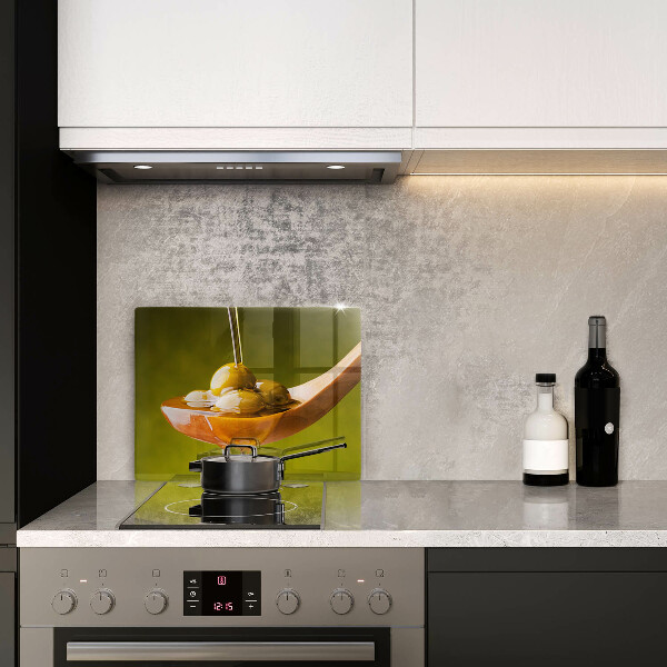 Chopping board glass Oliwa and olives