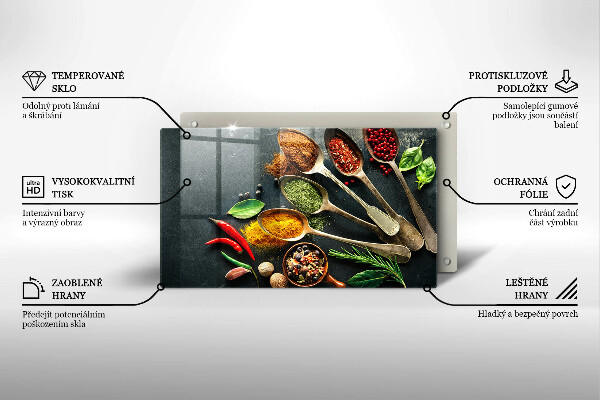 Chopping board glass Kitchen spices