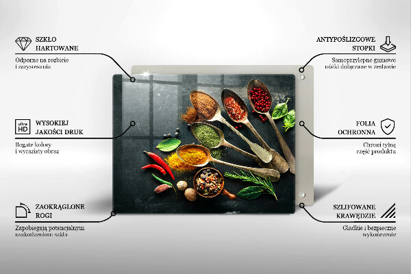 Chopping board glass Kitchen spices