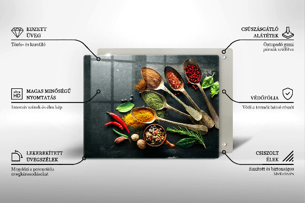 Chopping board glass Kitchen spices